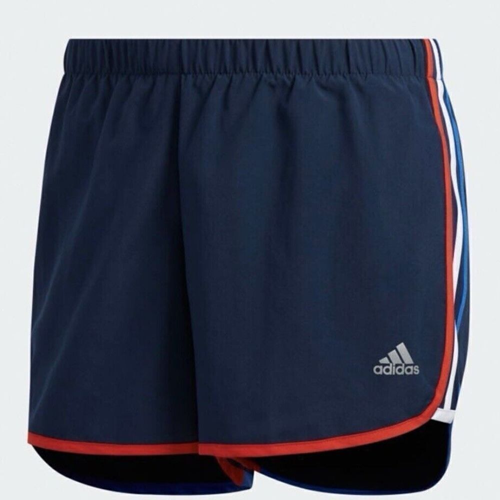 RARE Adidas Sz XL Marathon 20 Nation Running Shorts Red White Blue Aero Ready - Picture 3 of 16